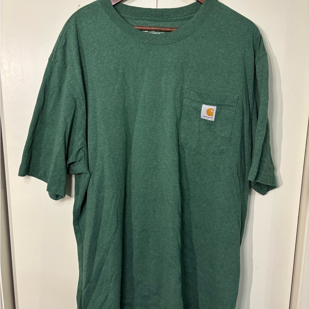 Carhartt Men's Green Pocket T-Shirt